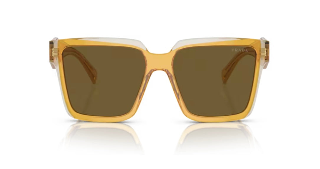 Prada 0PR 24ZS Ocher Crystal Grey Sunglasses