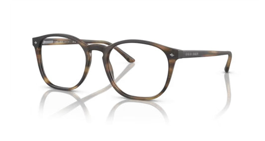 Giorgio Armani 0AR7074 Striped Matte Dark Brown Eyeglasses