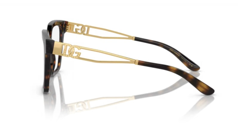 Dolce and Gabbana 0DG3376 502 Havana Eyeglasses