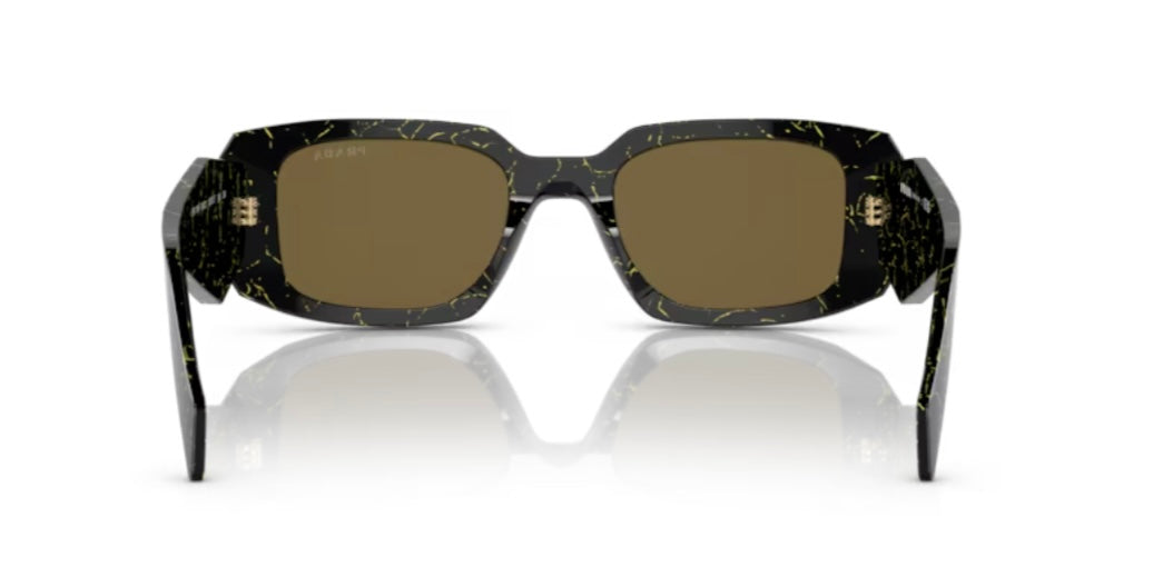 Prada 0PR 17WSF Black Yellow Marble Sunglasses