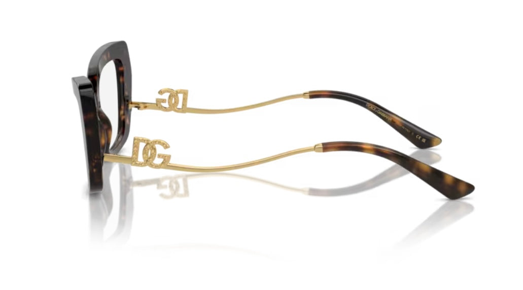 Dolce and Gabbana 0DG3391B 502 Havana Eyeglasses