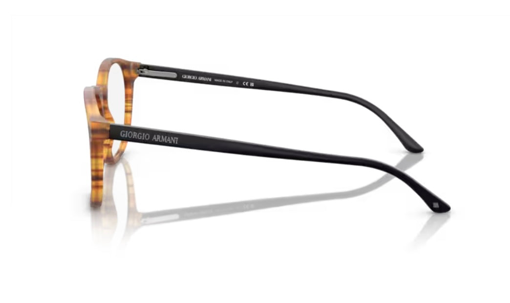 Giorgio Armani 0AR7074 Matte Striped Light Brown Eyeglasses