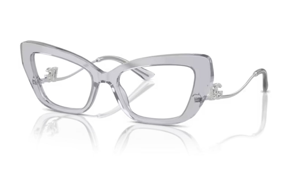 Dolce and Gabbana 0DG3391B 3291 Transparent Grey Eyeglasses