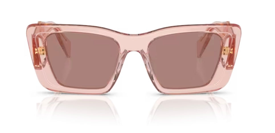 Prada 0PR 08YS Transparent Peach Sunglasses