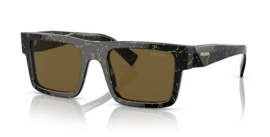 Prada 0PR 19WS Black Yellow Marble Sunglasses