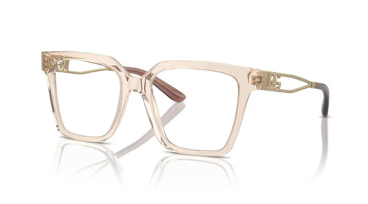 Dolce and Gabbana 0DG3376 3432 Transparent Camel Eyeglasses