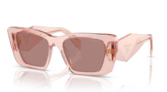 Prada 0PR 08YS Transparent Peach Sunglasses