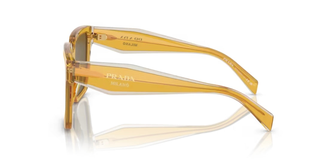 Prada 0PR 24ZS Ocher Crystal Grey Sunglasses