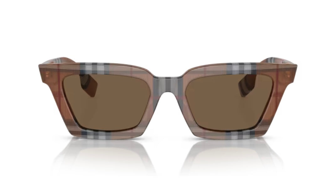 Burberry Briar 0BE4392U Check Brown Sunglasses