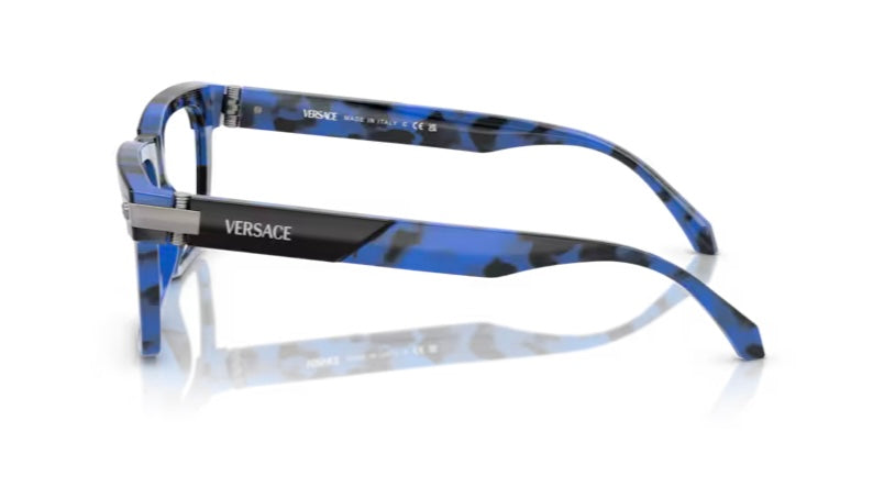 Versace 0VE3354 5460 Top Black Havana Blue Eyeglasses