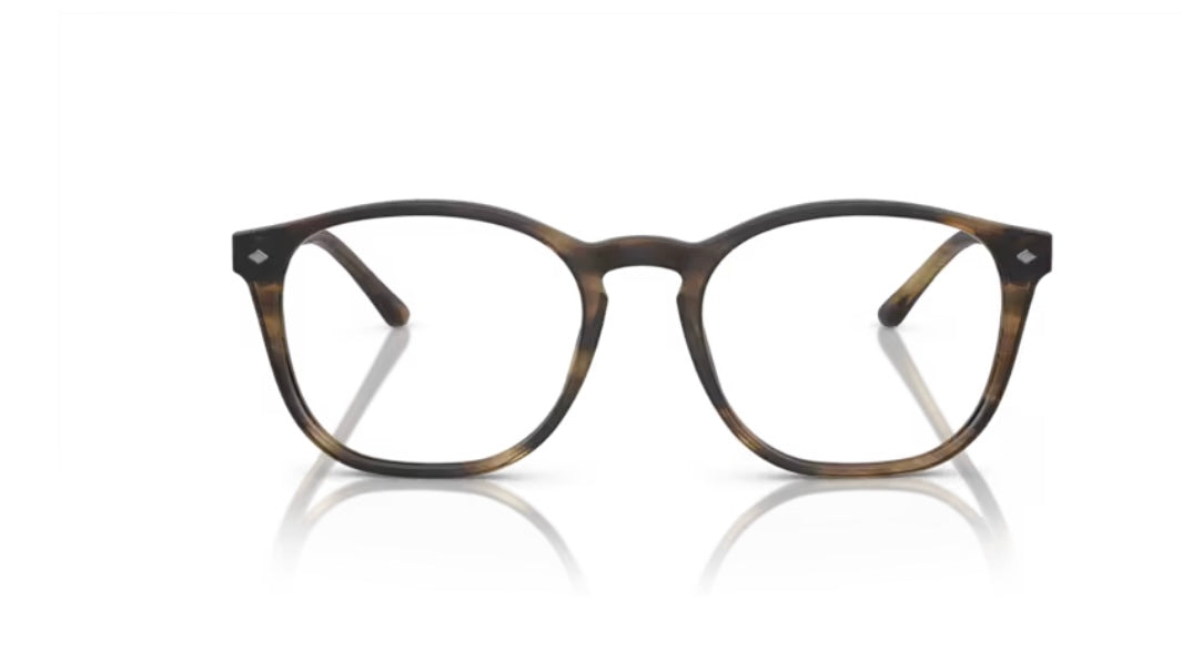 Giorgio Armani 0AR7074 Striped Matte Dark Brown Eyeglasses