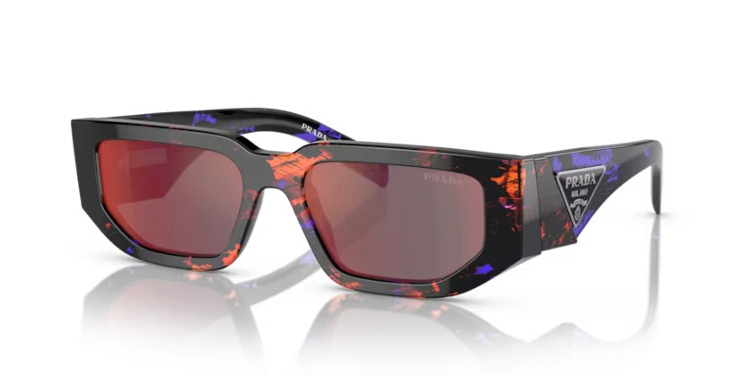 Prada 0PR 09ZSF Abstract Orange Sunglasses