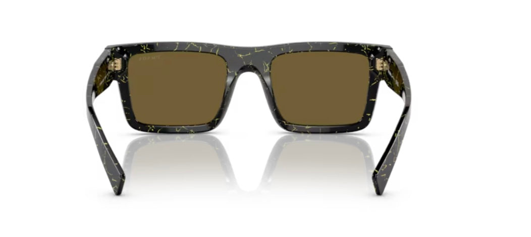 Prada 0PR 19WS Black Yellow Marble Sunglasses