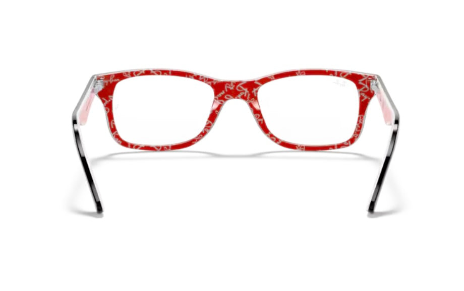 Rayban 0RX5228 2479 Black On Red Eyeglasses