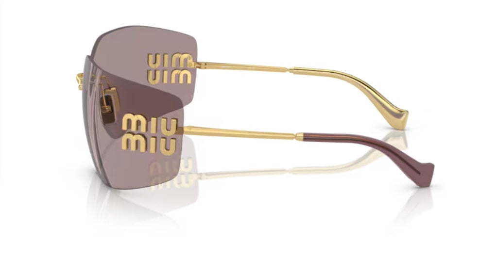 Miu Miu 0MU 54YS 5AK061 Gold Sunglasses