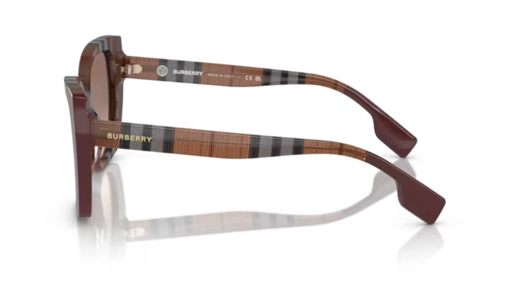 Burberry Meryl 0BE4393 Check Brown Bordeaux Sunglasses