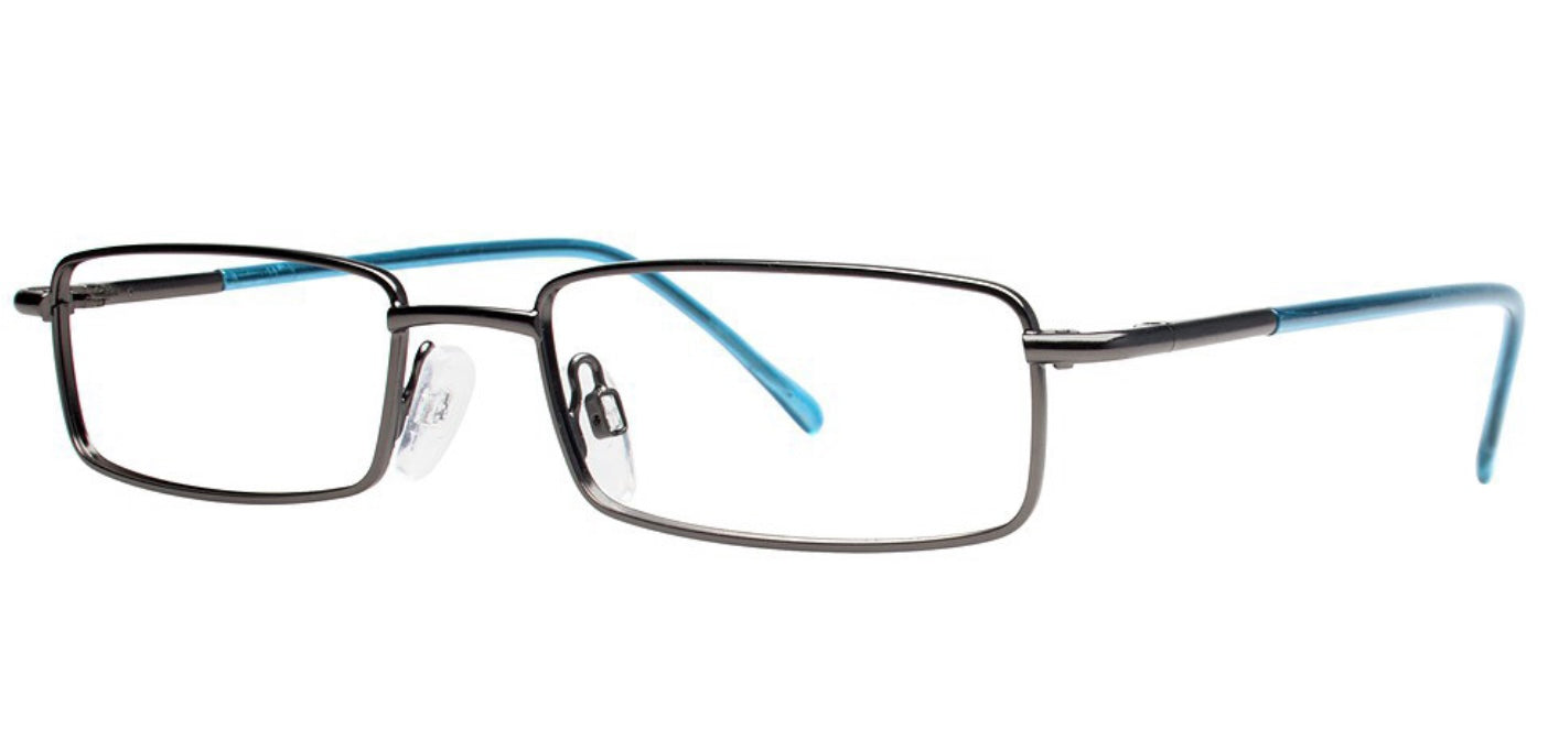 Eyeworkz Data Matte Gunmetal Blue Eyeglasses