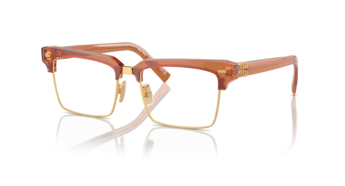 Miu Miu 0MU 11XV 15T101 Caramel Transparent Eyeglasses