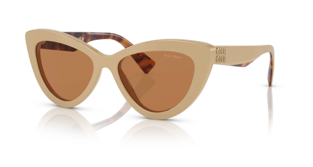 Miu Miu 0MU 04YS Beige Sunglasses