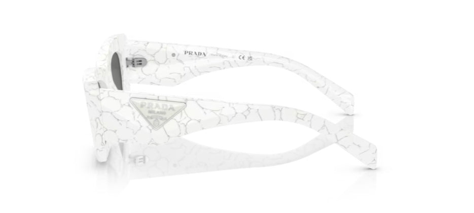 Prada 0PR 13ZS Matte White Marble Sunglasses