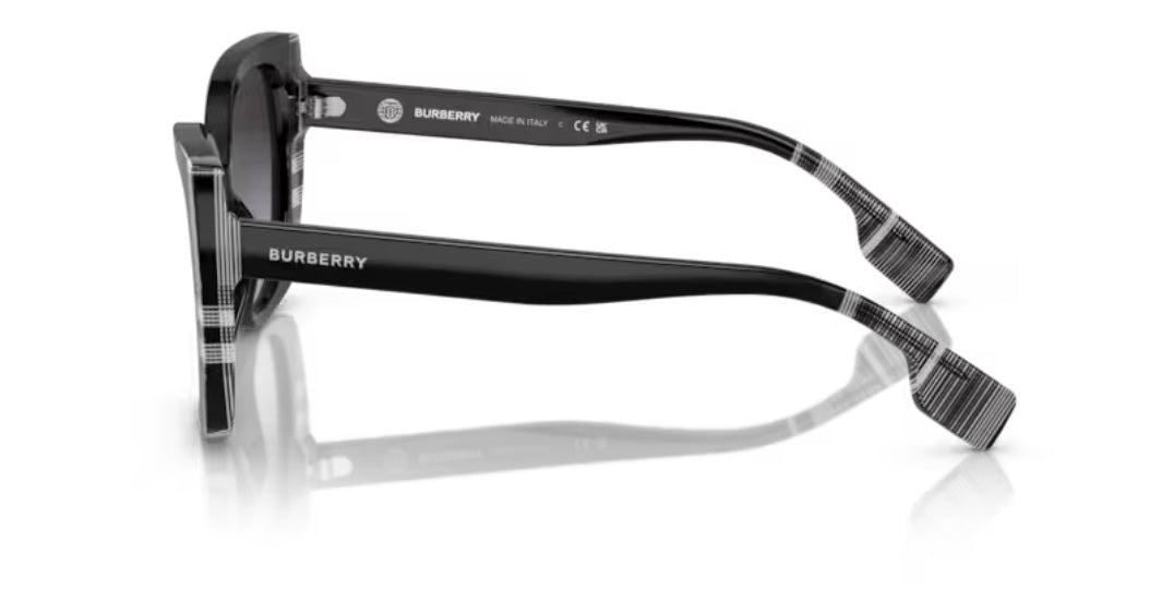 Burberry Meryl 0BE4393 Black Check White Black Sunglasses