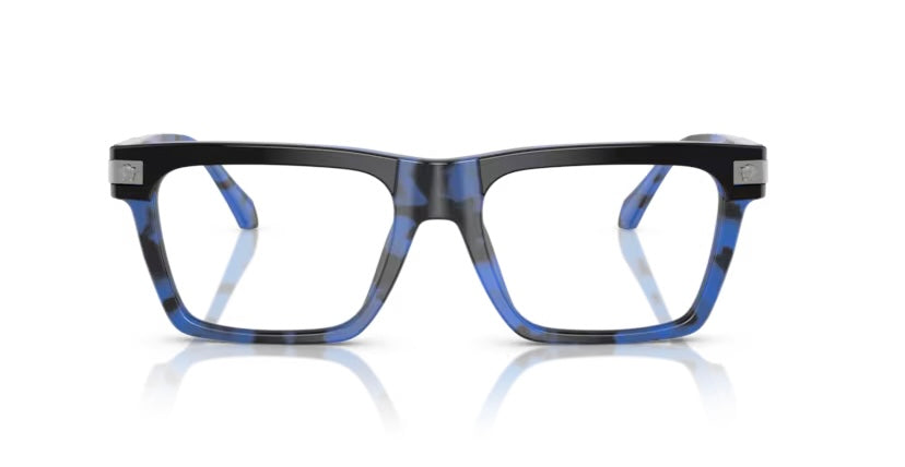 Versace 0VE3354 5460 Top Black Havana Blue Eyeglasses