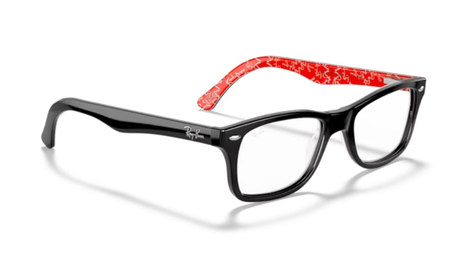 Rayban 0RX5228 2479 Black On Red Eyeglasses