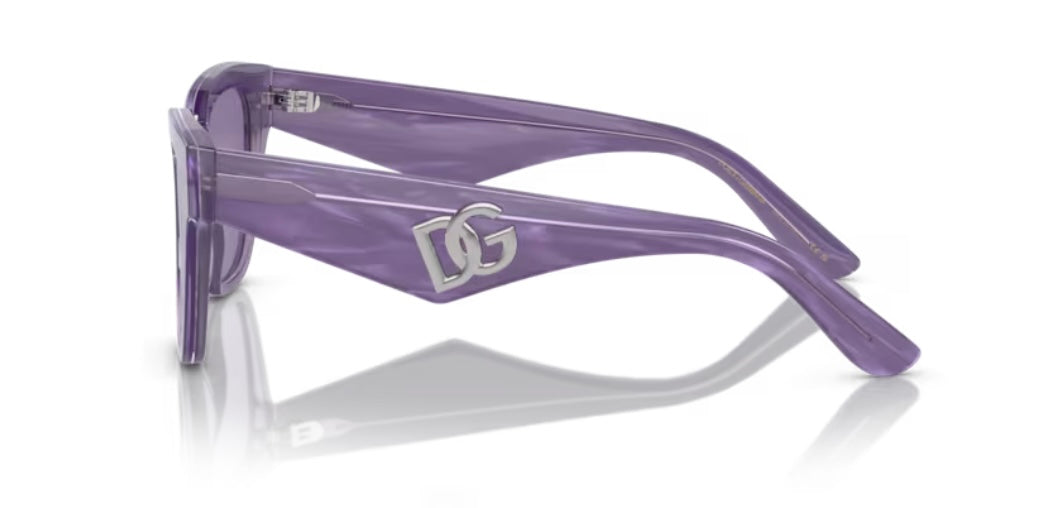 Dolce and Gabbana 0DG4437 Fleur Purple Sunglasses