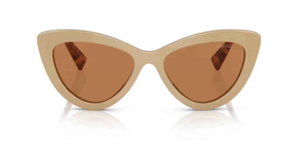 Miu Miu 0MU 04YS Beige Sunglasses