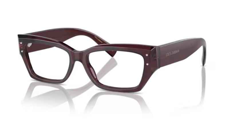 Dolce and Gabbana 0DG3387 3045 Transparent Violet Eyeglasses