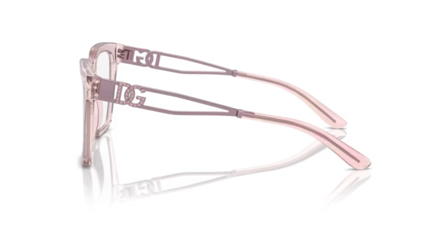 Dolce and Gabbana 0DG3376 3148 Transparent Rose Eyeglasses