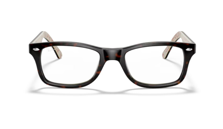 Rayban 0RX5228 5057 Dark Havana On Beige Texture Eyeglasses