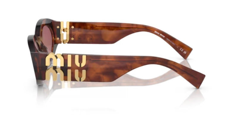 Miu Miu 0MU 11WS Striped Tobacco Sunglasses