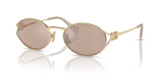 Miu Miu 0MU 52YS ZVN20F Pale Gold Sunglasses