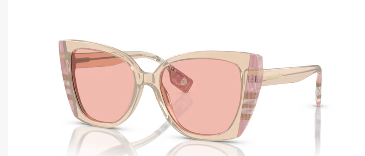 Burberry Meryl 0BE4393 Pink Check Pink Sunglasses