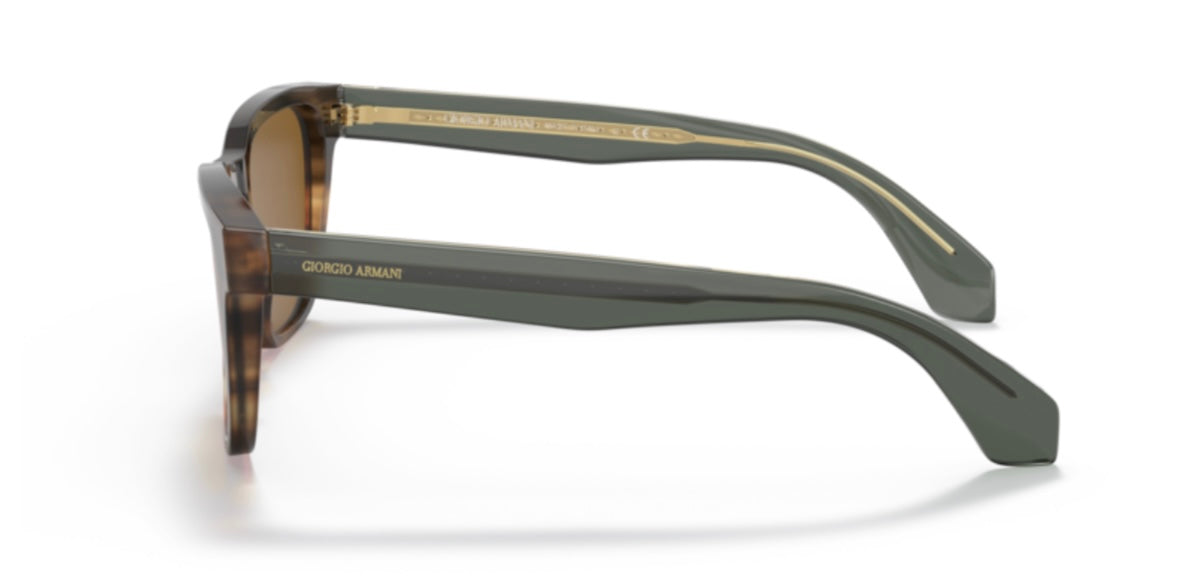 Giorgio Armani 0AR8155 Opal Striped Brown Sunglasses