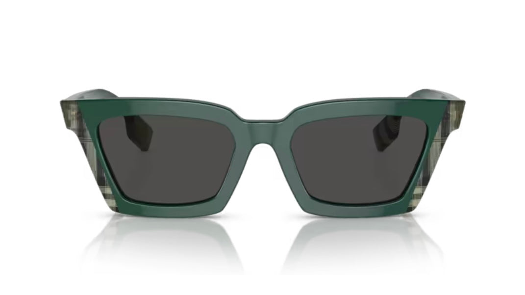 Burberry Briar 0BE4392U Green/ Check Green Sunglasses