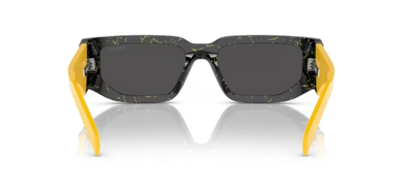 Prada 0PR 09ZSF Black Yellow Marble Sunglasses