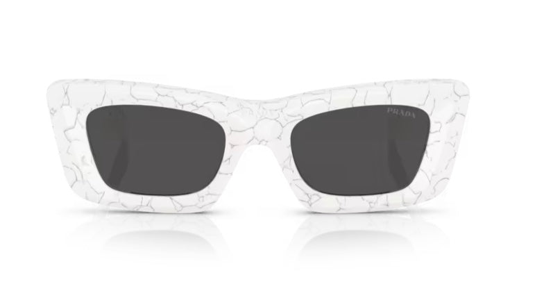 Prada 0PR 13ZS Matte White Marble Sunglasses