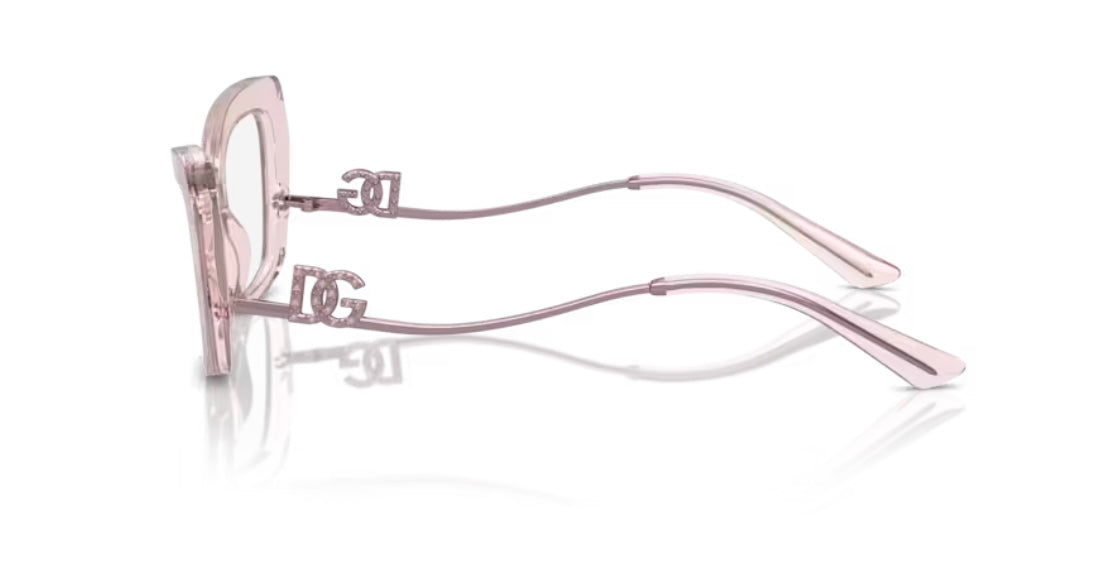 Dolce and Gabbana 0DG3391B 3148 Transparent  Rose Eyeglasses