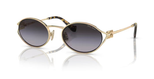 Miu Miu 0MU 52YS ZVN5D1 Pale Gold Sunglasses