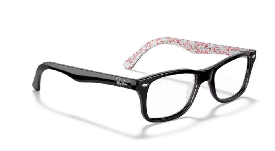 Rayban 0RX5228 5014 Black On White Eyeglasses