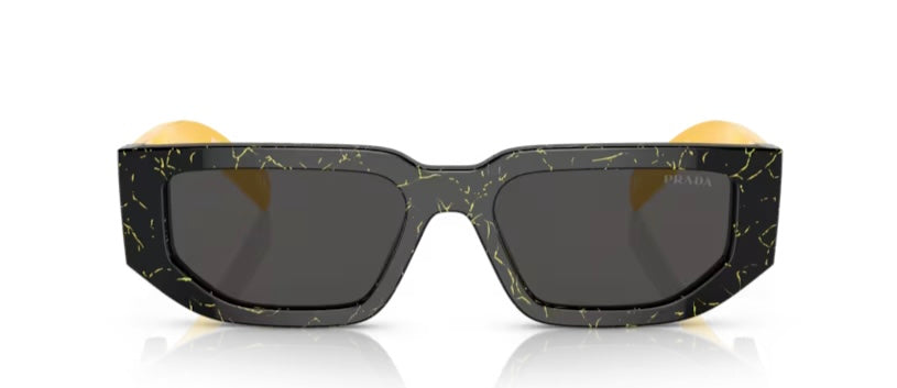 Prada 0PR 09ZSF Black Yellow Marble Sunglasses