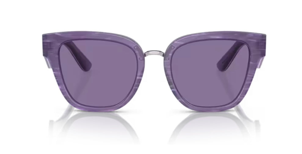 Dolce and Gabbana 0DG4437 Fleur Purple Sunglasses