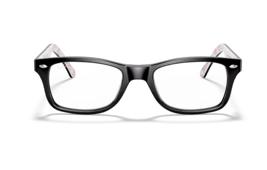 Rayban 0RX5228 5014 Black On White Eyeglasses