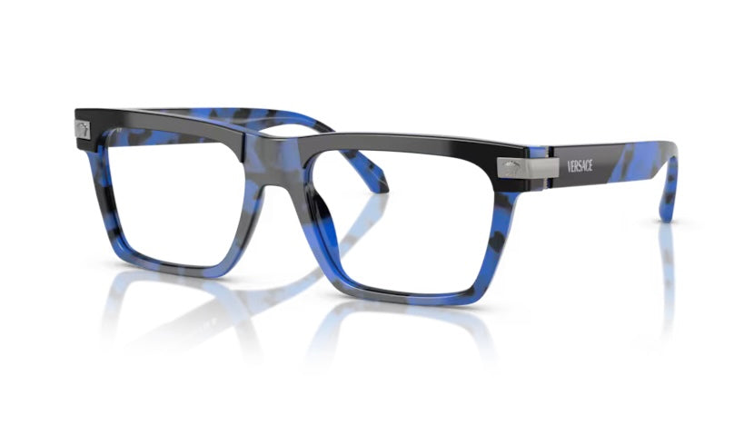 Versace 0VE3354 5460 Top Black Havana Blue Eyeglasses