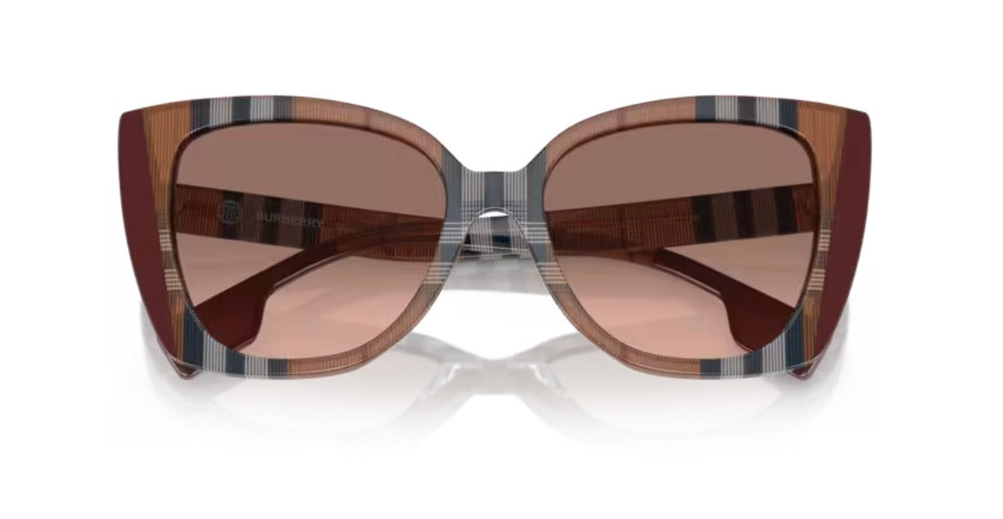 Burberry Meryl 0BE4393 Check Brown Bordeaux Sunglasses