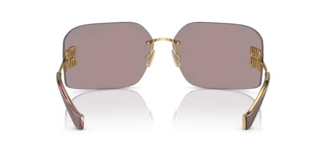 Miu Miu 0MU 54YS 5AK061 Gold Sunglasses