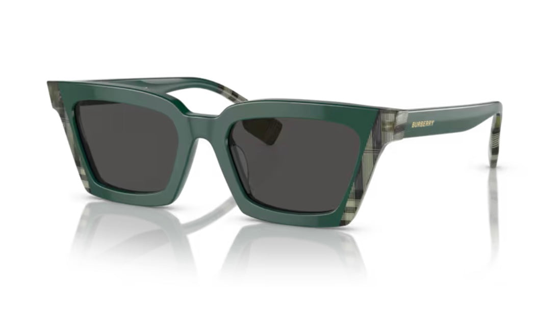 Burberry Briar 0BE4392U Green/ Check Green Sunglasses