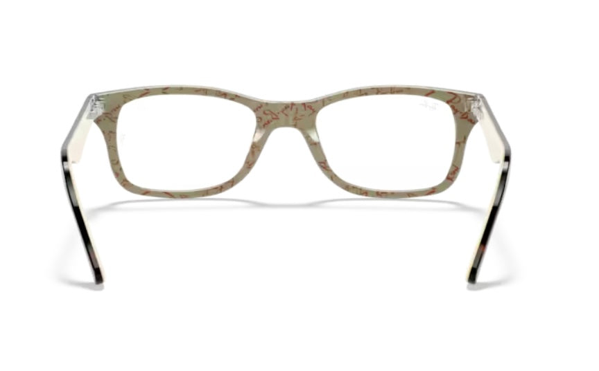 Rayban 0RX5228 5057 Dark Havana On Beige Texture Eyeglasses